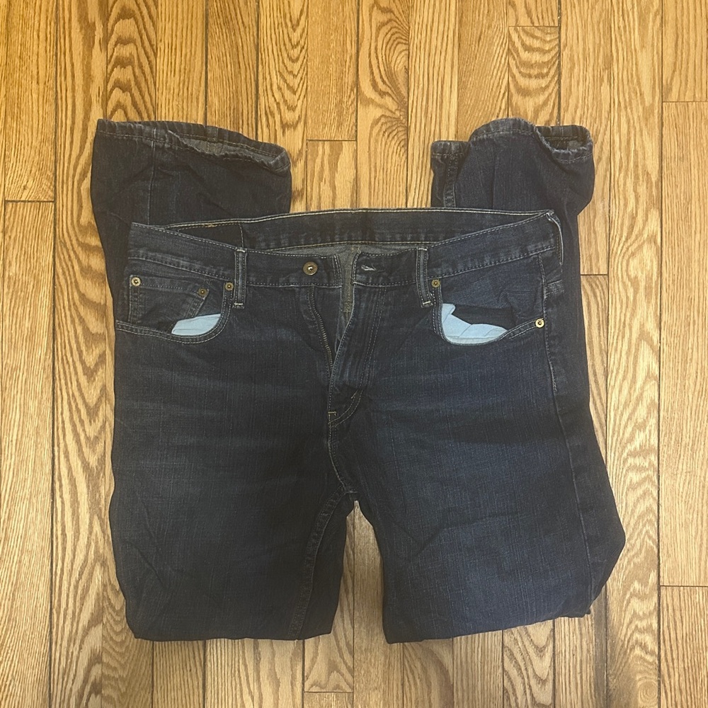 Men's Dark Blue Relaxed Fit Jeans